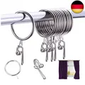 Produktbild: Heavenlife 100 Stück Vorhang Haken & 30 Stück Metall Vorhangringe 30 mm I