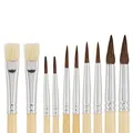 Produktbild: VBS Schulpinsel 10er-Set Größe 2-10 Pinsel Künstlerpinsel Malpinsel zeichnen