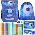 Produktbild: Spirit Schulranzen Set Cool Fussball Champion Football blau Schultasche gefüllt