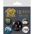 Produktbild: Queen Badge Pack 5Stück 4x25mm 1x38mm NEU OVP