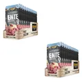 Produktbild: Belcando Finest Selection Adult Ente mit Reis und Preiselbeeren | Doppelpack | 2 x 12 x 125 g | Feuchtnahrung für Sensible oder wählerische Hunde | Enthält kalt gepresstes Distelöl