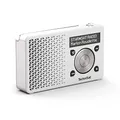 Produktbild: TechniSat DIGITRADIO 1 – Tragbares DAB+ Radio mit Akku (DAB, UKW, Lautsprecher, Kopfhöreranschluss, Favoritenspeicher, OLED Display, klein, 1 Watt RMS) weiß/silber