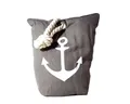 Produktbild: LB H&F Lilienburg Türstopper Türstopper Anker Maritim schwer Stoff Grau Sack Seil (Vintage Feststeller Fensterstopper Zugluftstopper Bodentürstopper Sack Stoffsack Türhalter Bodenpuffer Türpuffer Türsack modern Design maritime Deko Badezimmer), weicher Stoff, schonend für alle Bodenarten