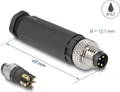 Produktbild: Delock M8 Steckverbinder A-kodiert 4 Pin Stecker zur Montage mit Schraubanschluss (60530)
