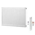 Produktbild: Buderus Flachheizkörper Kompakt Typ 21, 500x600mm C-Profil + Halter+Stopfen