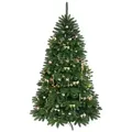 Produktbild: QLS Künstlicher Weihnachtsbaum NK10, Fichtenbaum, Tannenbaum mit Ständer 150-220 cm Christbaum Wohnzimmer 150 cm