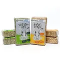 Produktbild: Heukönig 3x1kg Heu und 3x1kg Stroh Kombi-Paket, Perfekt als Einstreu und Futter - Natürlich & Staubfrei