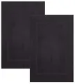 Produktbild: Betz Badvorleger Premium 2 Stück 50×70 cm – Badematte aus 100% Baumwolle (ca. 650 g/m²), saugstark & pflegeleicht, waschbar bis 60 °C, trocknergeeignet – beidseitig nutzbar Farbe Graphit