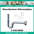 Produktbild: Hansgrohe Röhrensifon DN32 Siphon Geruchsverschluss Waschbecken # 53010000