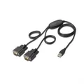 Produktbild: DIGITUS USB zu Seriell Adapter 2x RS232 Kabel USB2.0 Chipsatz FT2232H 1.5m