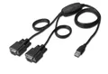 Produktbild: 4016032308522 Cable USB 2.0 adapter to 2xRS232 (COM) (Chipset: FTDI / FT2232H) D