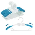 Produktbild: WJWSKI Kleiderbügel Kinder, 20 Stick Baby kleiderbügel mit Hosenständer, Platzsparend Mitwachsende Kinderkleiderbügel, Antirutsch Blau Schmetterling Bügel für Kinderbekleidung