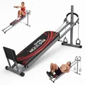 Produktbild: Gymform Heimtrainer Multigym (7-TLG., mit Beinzubehör, mit Seilzug), Kraftstation, Ganzkörpertraining in kürzester Zeit, Fitness Bank, Vollständig, Praktisch und Sehr Wirksam