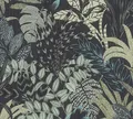 Produktbild: Tapete Vlies Blätter Floral schwarz grau blau Livingwalls 37860-3 (3,87€/1qm)