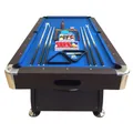 Produktbild: Billardtisch Pool Billard Tisch 8FT VINTAGE BLUE mit Zubehör robust 150 kg