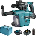 Produktbild: Makita Bohrhammer DHR243RTJW, SDS+, 18V / 5Ah, mit Staubabsaugung, Schlagkraft 2 Joule