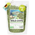 Produktbild: Wels Futtertabletten 1kg ca. 2ltr. XL Pack Welsfutter Wels Chips mit Spirulin...