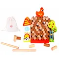 Produktbild: TOOKY TOY Falling Hen Wooden Farm Jenga Spiel