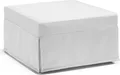 Produktbild: Klappbett Ancilla, Puff umwandelbar in Einzelbett, 100%  Italy, Sitzpuff aus Stoff fürs Wohnzimmer, Cm 80x80h45, Weiß