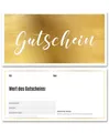 Produktbild: Frank Paperman Geschenkkarte Gutscheine & Terminkarten, Goldfolienprägung, Stempelfeld, 100 % Recyclingpapier, Geschenkgutschein, Danke, Geburtstag