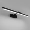 Produktbild: Klighten LED Spiegellampe Bad 61cm, 180 Grad Drehung Wandleuchte für bad IP44, 18W 1170 Lumen Spiegelleuchte Bad, Badleuchte Wand ​Aluminium, 5500K Kaltes Weiß, Schwarz