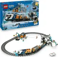 Produktbild: LEGO City Arktis-Polarexpress - Enthält ferngesteuerte Eisenbahn, Schneepflug, 30 Gleissegmente und 6 Minifiguren sowie Felssturz-Funktion - Geschenk für Jungen ab 7 Jahren - 60470