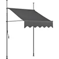 Produktbild: Klemmmarkise 200x300cm Aluminium pulverbeschichtet Anthrazit verstellbar Markise