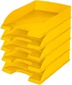 Produktbild: Esselte-Leitz LEITZ Briefablage Plus Standard, A4, Polystyrol, gelb senkrecht oder versetzt stapelbar, großer Greifausschnitt, - 5 Stück (5227-00-15)