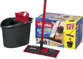 Produktbild: Vileda Bodenwischer Set UltraMat 132246 | Flachwischsystem mit 3D-Microfaser & Eimer PowerPresse | für Parkett & Laminat