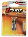 Produktbild: ANSMANN Mini-Batterie X-Power, Alkaline, AAAA / LR08, 1,5 V-, 2 Stück