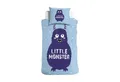 Produktbild: Little Monster Kinderbettwäsche Renforcé Bettwäsche 135x200 cm Little Monster blau, Renforcé, 2 teilig, Monster Kuschelbettwäsche Geschenke fürKinder Mädchen sale sommer