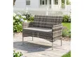 Produktbild: Outsunny Gartensofa 2-Sitzer Rattansofa mit Kissen, Couch für Garten, Poly Rattan, 1 Teile, Wetterfest, abnehmbarer Bezug, rutschfest