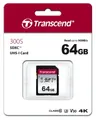 Produktbild: Transcend SDXC Karte 64GB Speicherkarte 300S UHS-I U1 V10 Class 10