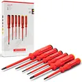 Produktbild: PB Swiss Tools Kreuzschlitz Schlitz VDE Schraubendreher Set PB 5542 | 100% Swiss Made | 6-teiliges Elektro Schraubendreher Set Kreuz PH1/PH2 Schlitz 2/3/4/5 isoliert bis 1000V AC / 1500V DC