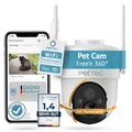 Produktbild: PetTec - Pet Cam Free'n 360 Überwachungskamera Wi-Fi/WLAN 2.4GHz mit Akku & Pan&Tilt Funktion [OHNE ABO-Falle] - Outdoorkamera mit 3MP, Bewegungserkennung & Nachtsicht 20m - IP65, Flutlicht & Sirene