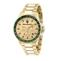 Produktbild: Maserati Herrenuhr, Sfida Kollektion, aus Edelstahl, Gelbgold PVD, mit Edelstahl-Armband - R8873640005