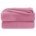 Produktbild: Wohndecke Premium Super Soft Flanell Kuscheldecke Sofadecke, heimtexland, super weich und flauschig, Allergiker geeignet, atmungsaktiv rosa 150 cm x 200 cm