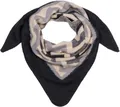 Produktbild: styleBREAKER Damen XXL Web Dreieck Schal mit buntem Zick-Zack Zacken Muster, Dreiecktuch, Winter Schal warm weich, Tuch 01020049, Farbe:Schwarz-Grau