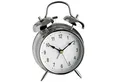 Produktbild: Wecker analog Retro Doppelglocke silber Metall 17,5cm Nostalgie