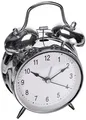 Produktbild: TFA Dostmann Retro Doppelglocken-Wecker lauter Alarm Metall Silber 98.1043