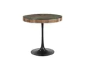 Produktbild: baario Esstisch Bistrotisch MERID rund Altholz, 80 cm kleiner Esstisch Holz Glas & Eisen