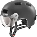 Produktbild: Uvex rush visor Fahrradhelm dunkelsilbern matt 5558 cm Helme - Grau