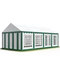 Produktbild: TOOLPORT Party-Zelt Festzelt 4x8 m Garten-Pavillon -Zelt PVC Plane 700 N in grün-weiß Wasserdicht