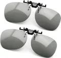Produktbild: PRECORN 2er Set 3D Brille Clip-On für Brillenträger - Passive 3D-Brille für Cinema 3D kompatibel mit LG, Philips, Panasonic, Toshiba, Grundig, RealD Kinos u. vielen weiteren passiven 3D-Fernsehern