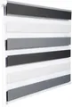 Produktbild: WOLTU Doppelrollo Weiss+Grau+Anthrazit : 45x150cm Größe: 45x150cm
