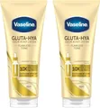 Produktbild: Vaseline Gluta-Hya Flawless Tone, Antioxidantienreiche Feuchtigkeitslotion, Gegen Pigmentflecken, Mit Leichter Textur, Schnelles Einziehen, Gleichmäßiger Teint, GlutaGlow und Hyaluronsäure, 2x 200 ml
