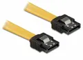 Produktbild: SATA Kabel Stecker gerade auf gerade gelb mit Sicherungslasche 30cm SATA 6 Gb/s