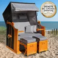 Produktbild: BRAST® Strandkorb Rügen Deluxe für 2 Personen | 120cm breit | Volllieger 1W