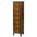 Produktbild: Casa Padrino Luxus Jugendstil Kommode mit 7 Schubladen Braun 35 x 30 x H. 127 cm - Luxus Qualität