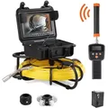 Produktbild: VEVOR Kanalkamera mit 512-Hz-Ortung, 91,5 m, 23 cm Rohrinspektionskamera mit DVR-Funktion, IP68-Kamera mit 12 einstellbaren LEDs, einer 16-GB-SD-Karte für Abwasserleitungen, Haus, Kanal, Abflussrohr